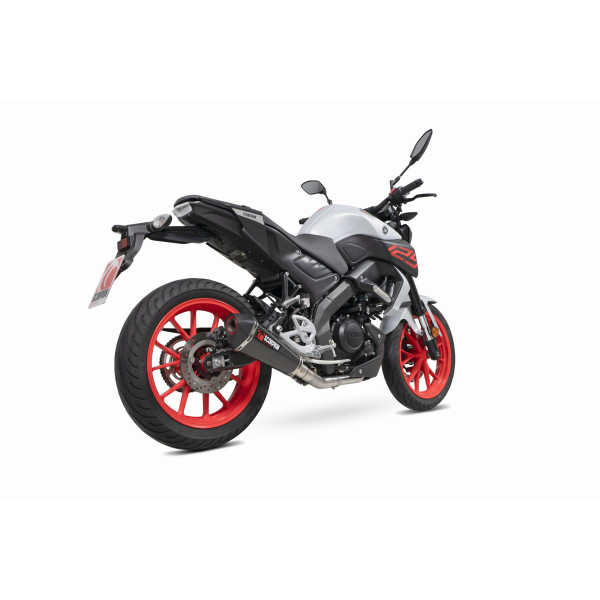 Scorpion Exhaust Yamaha MT-125 Euro 4 2019 - 2020 Serket Taper Full System Carbon Fibre Sleeve